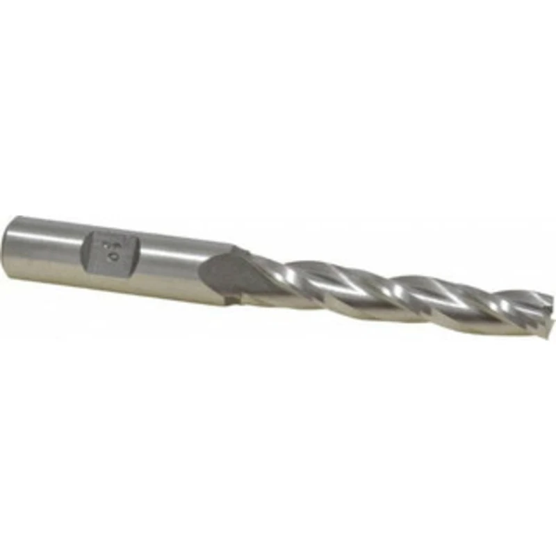 Made in USA 0.5 per Side 3/8 Small End Diam 2-1/4 LOC 3-Flute High Speed Steel Tapered Square End Mill Uncoated, 1/2 ...